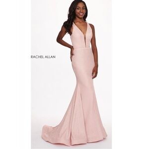 Rachel Allan Pink Shimmer Formal Gown #6472